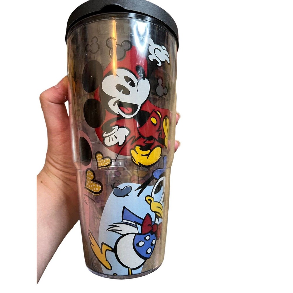 DISNEY Large Tervis Insulated Tumbler 24 Oz BPA Free Mickey Friends Pluto Donald
